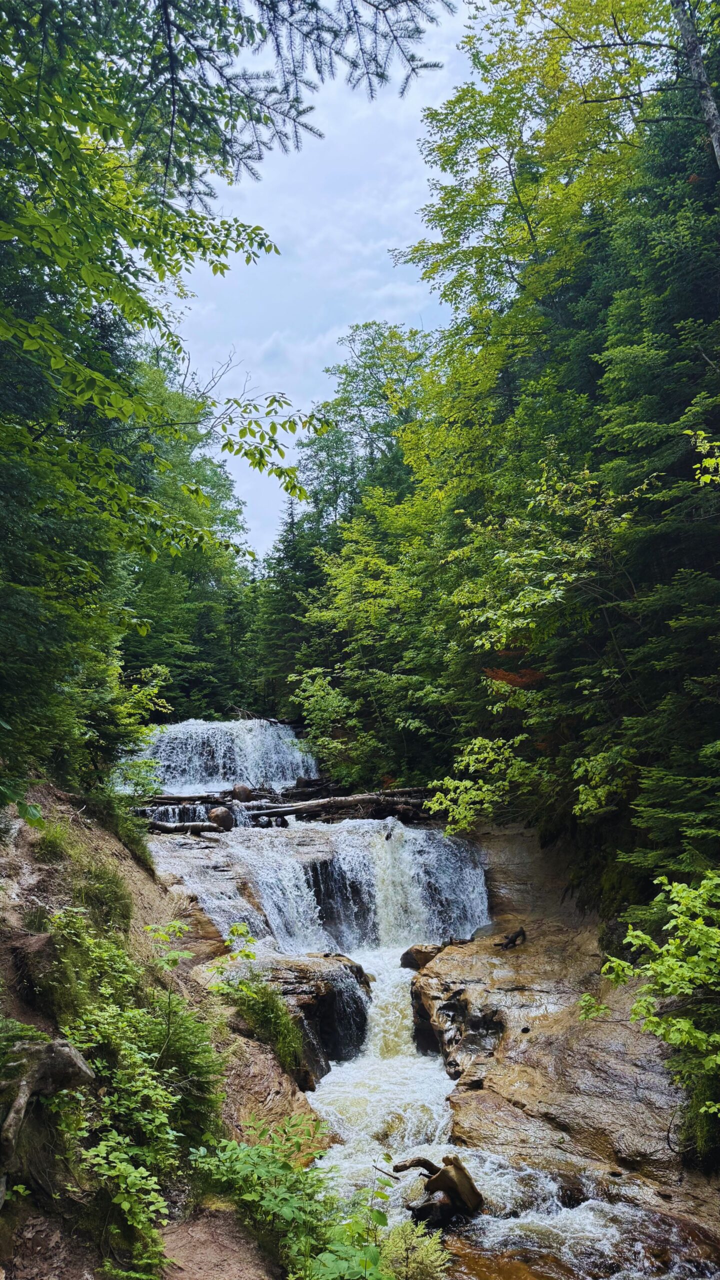 Sable Falls waterfall at Pictured Rocks National Lakeshore